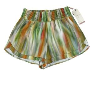 Calia High Rise Step Up Short Filtered Flora Multi 3” inseam Relaxed fit size S